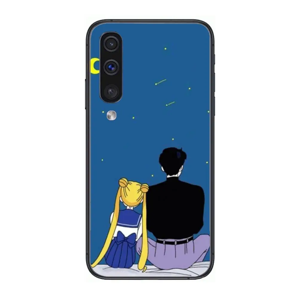

Sailor Moon Phone Case Hull For Samsung Galaxy A 3 5 6 7 8 9 E 2018 Plus 2017 E S Black Shell Art Cell Cover TPU