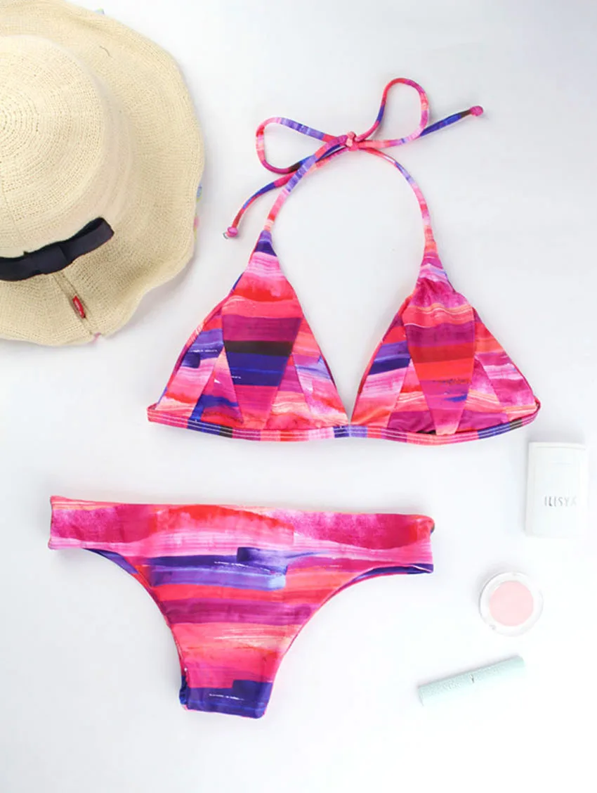 Купальный костюм бикини 2019 плюс размер купальник женский лоскутный купальный с