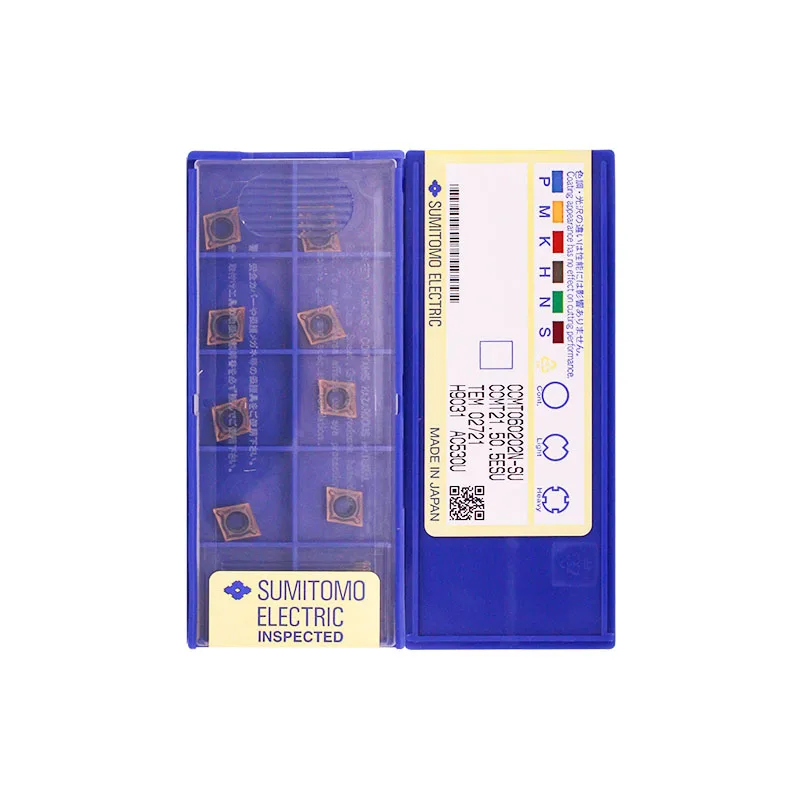 

Original SUMITOMO CNC Inserts Carbide CCMT0602/AC820PAC530UAC630M For Blade Processing