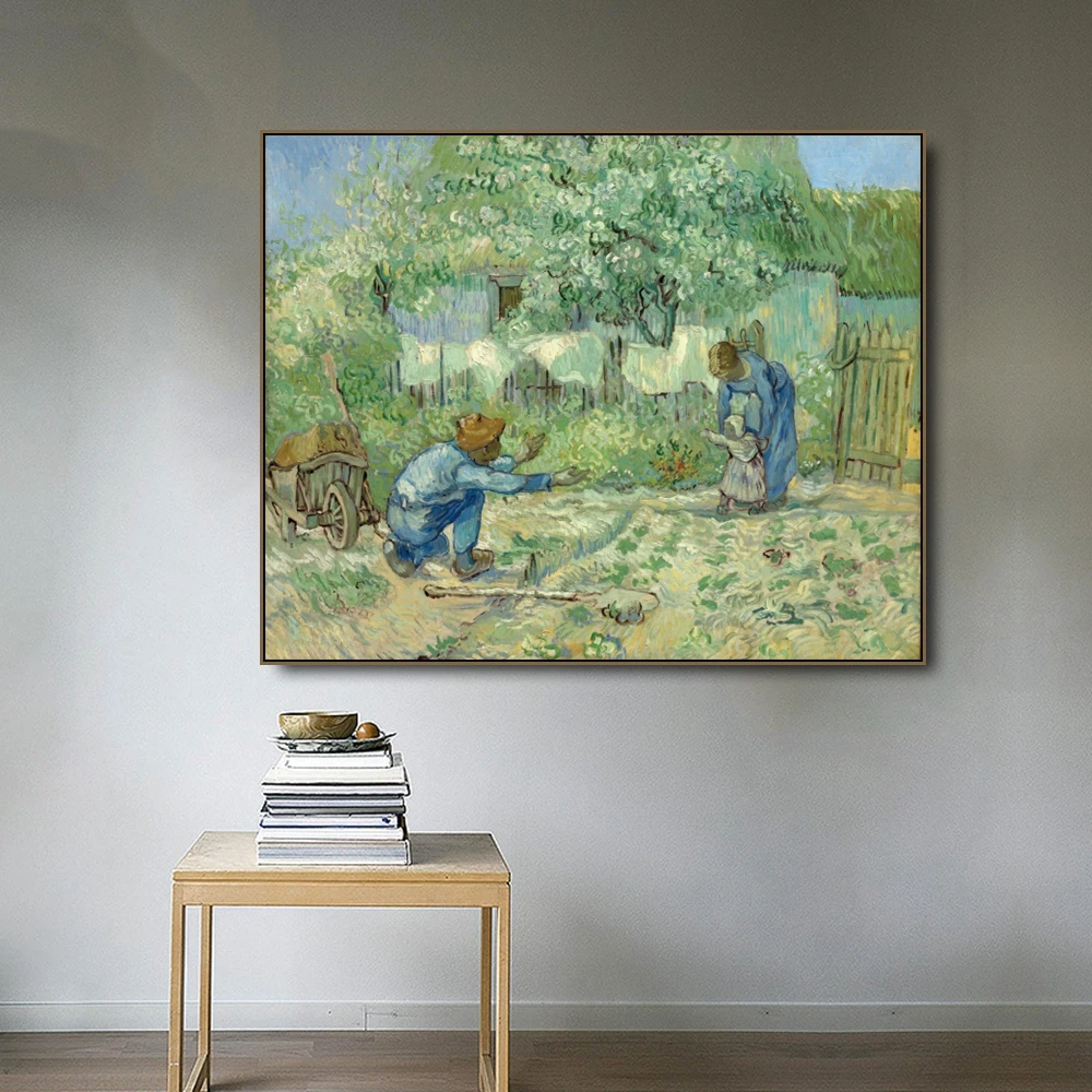 Cassisy Холст Картина маслом 《 первые шаги после Millet Vincent van Gogh художественный постер