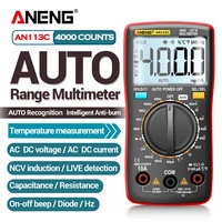 aneng an113ce digital professional multimeter 4000 counts eletricauto acdc votage tester current ohm ammeter detector tool