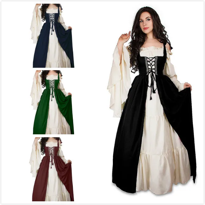 Женское винтажное длинное платье вечернее макси в викторианском стиле |