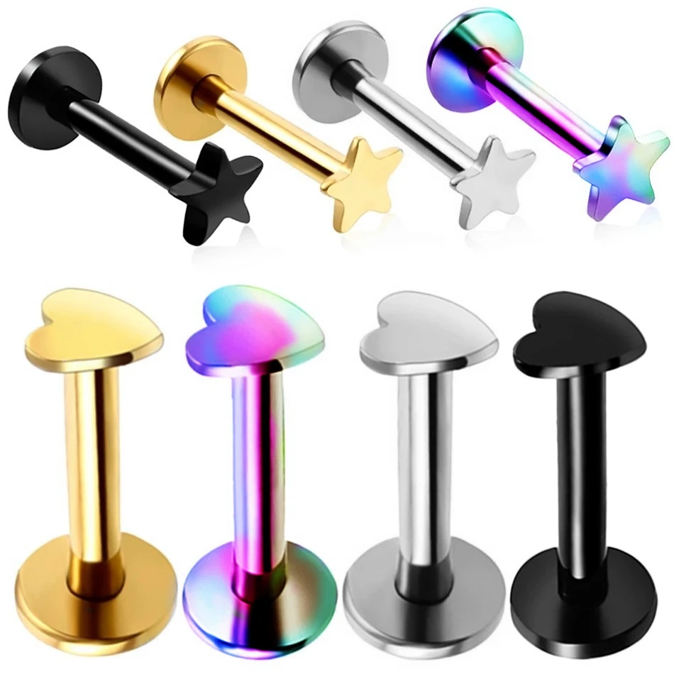 Серьги-гвоздики из нержавеющей стали для пирсинга ювелирные украшения со