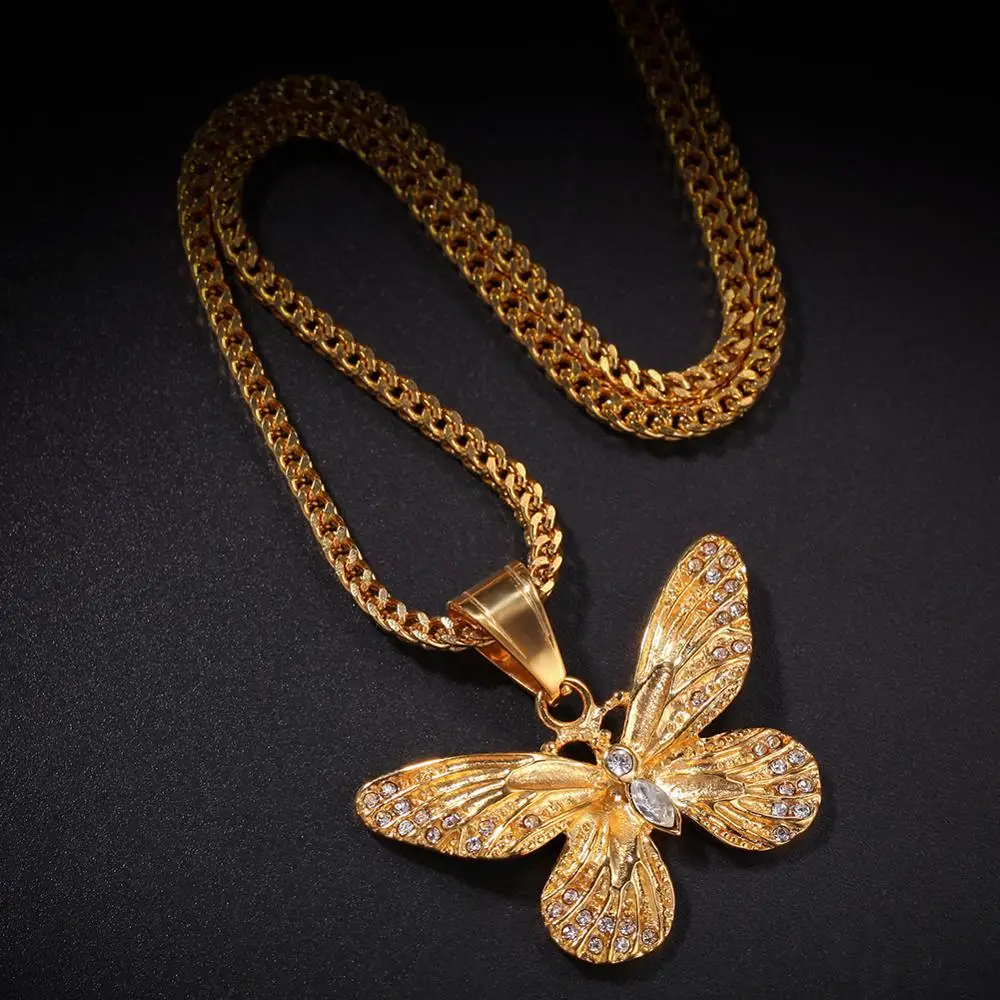 Массивные ожерелья бабочки подвески женские чокеры воротник цепочка с водной