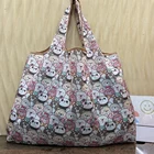 Многоразовая сумка для покупок, сумка-тоут для продуктов, складная женская сумка на плечо, сумка-тоут, прочная моющаяся легкая многоразовая сумка