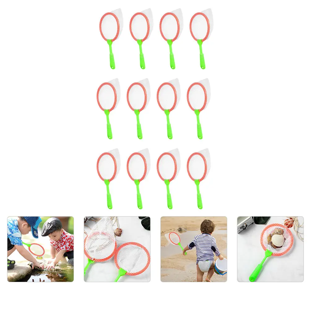 12 шт. в упаковке Портативный ребенка рыболовных сетей насекомых ловли чистая