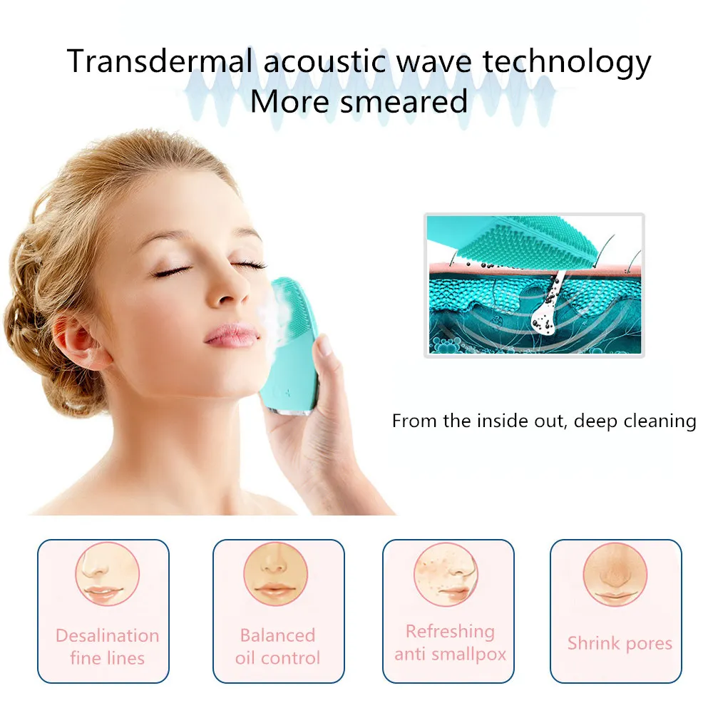 Электрическое моющее устройство для лица водонепроницаемый силиконовый прибор