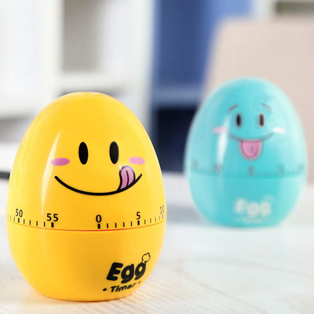

Desktop Lovely Cooking Reminder Mechanical Clockwork Easy Operate Kitchen Timer Baking Alarm With Scale Count Down Cartoon Eggs