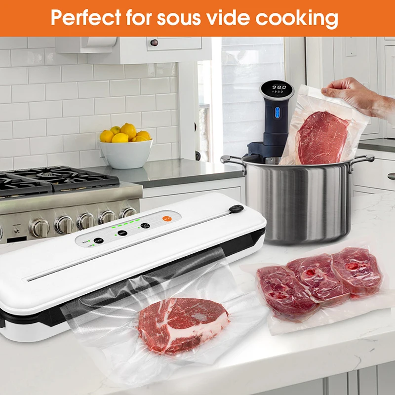 LAIMENG вакуумный упаковщик Sous Vide вакуумный упаковщик с резаком для хранения продуктов новая вакуумная упаковочная машина с вакуумными пакетами S274