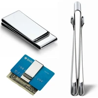 stainless man pocket money clip dollar metal clamp card clips credit cards money holder new