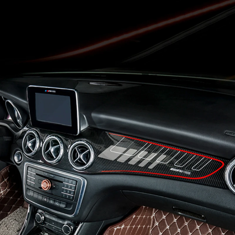 Карманго для Mercedes Benz GLA CLA 2015 2019 автомобильная панель из углеродного волокна рамка
