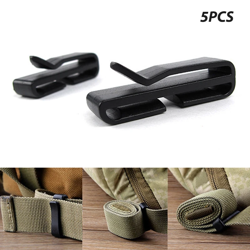 

5Pcs Outdoor Webbing Buckle Strap Belt End Clip Clasp Adjust Backpack Bag Belt End Clip Clasp Adjust Backpack Bag Camping Tools