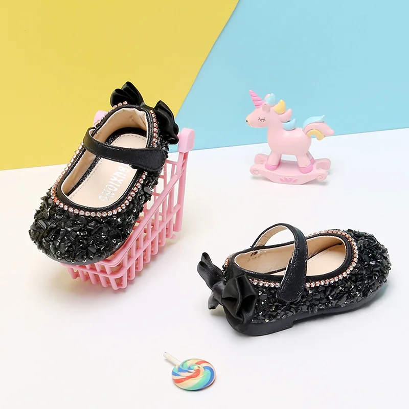 

2020 New Baby Girls Flats Shoes Fashion Bling Shallow Girls Princess Shoes Toddler Girls Shoes