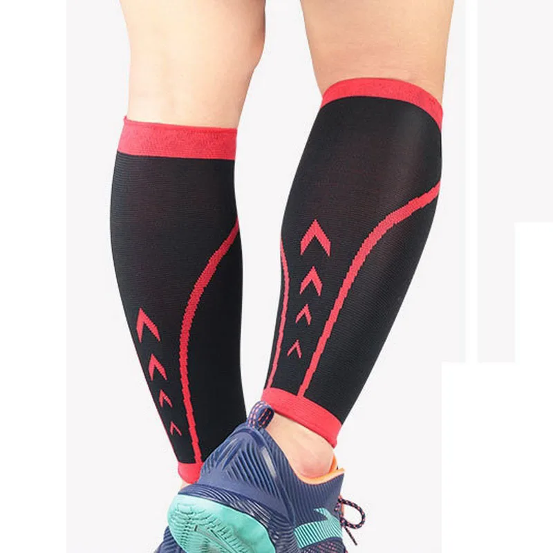 Нейлоновые Компрессионные рукава для голени 1 пара мужчин женщин фитнес