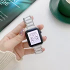 Браслет керамический из нержавеющей стали для Apple Watch 7 Band, роскошный ювелирный браслет для Iwatch 42 мм 38 мм серии 6 5 4