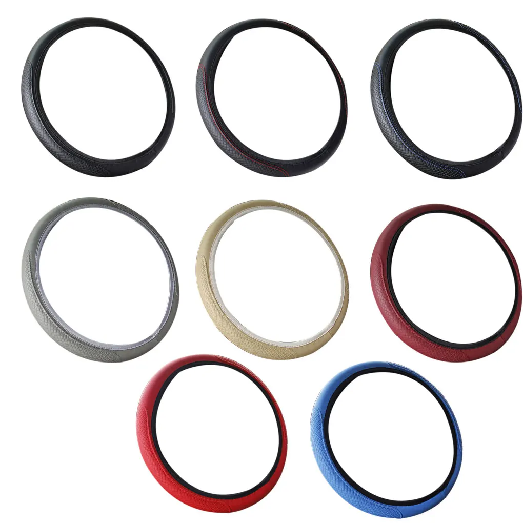 Чехол рулевого колеса автомобиля из волоконной кожи противоскользящий чехол с