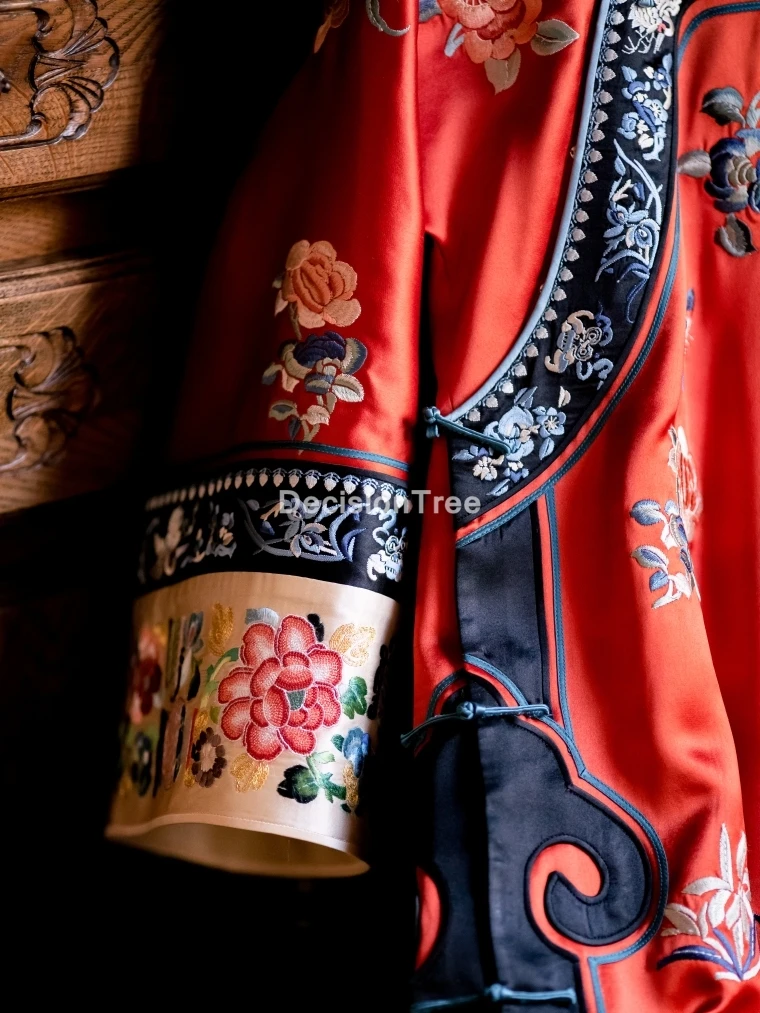 2022 китайские платья qipao в восточном стиле атласное китайское платье-Ципао с