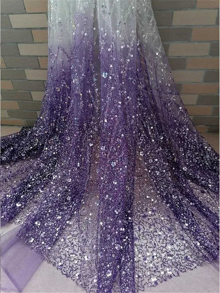 Популярная ткань для вечернего платья/вышивка бисером Французская женская