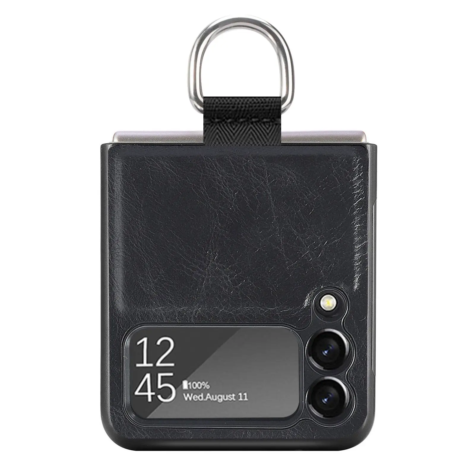 Чехол-книжка с кольцом для телефона Samsung Z Flip 3 женский роскошный кожаный защитный