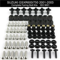 complete full fairing bolts kits fit for suzuki gsxr 600 gsx r600 gsx r750 gsxr 750 2001 2003 nut screws clips stainless steel