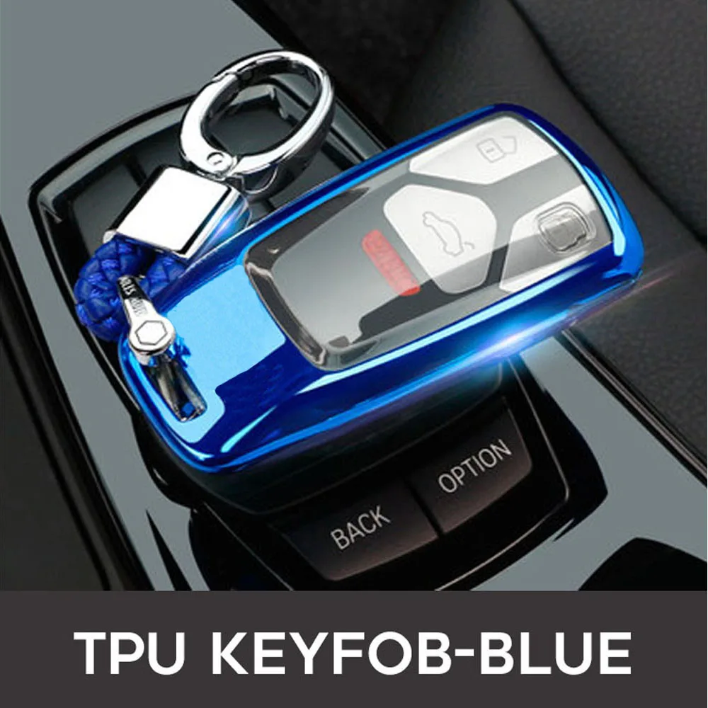 2019 Car Key Fob Case Cover For AUDI A4 A4L A5 B9 Q5 Q7 S4 S5 S7 TT TTS 8S 2016 2017 car styling full protect TPU|Футляр для