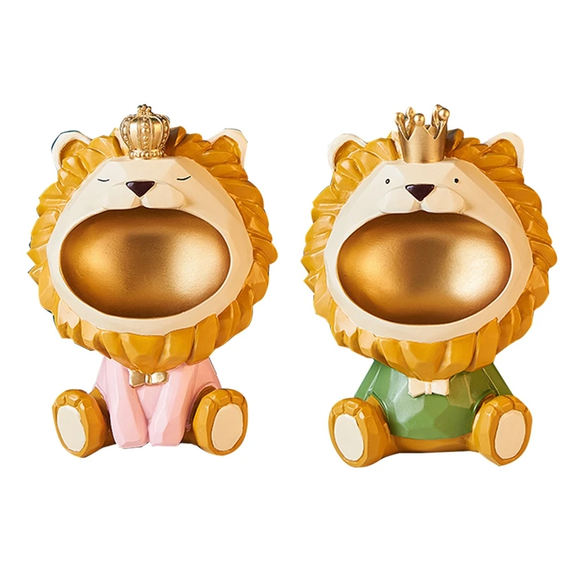 

Нордическая Современная креативная маленькая статуя льва, домашний вход, ключ для хранения, украшение для стола, украшение для дома