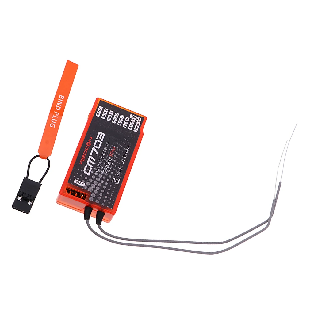 

REDCON CM703 7CH 2.4GHZ RX DSM2/DSMX Receiver (PPM/PWM) for RC Drone, Quadcopter, Helicopter, Multicopter