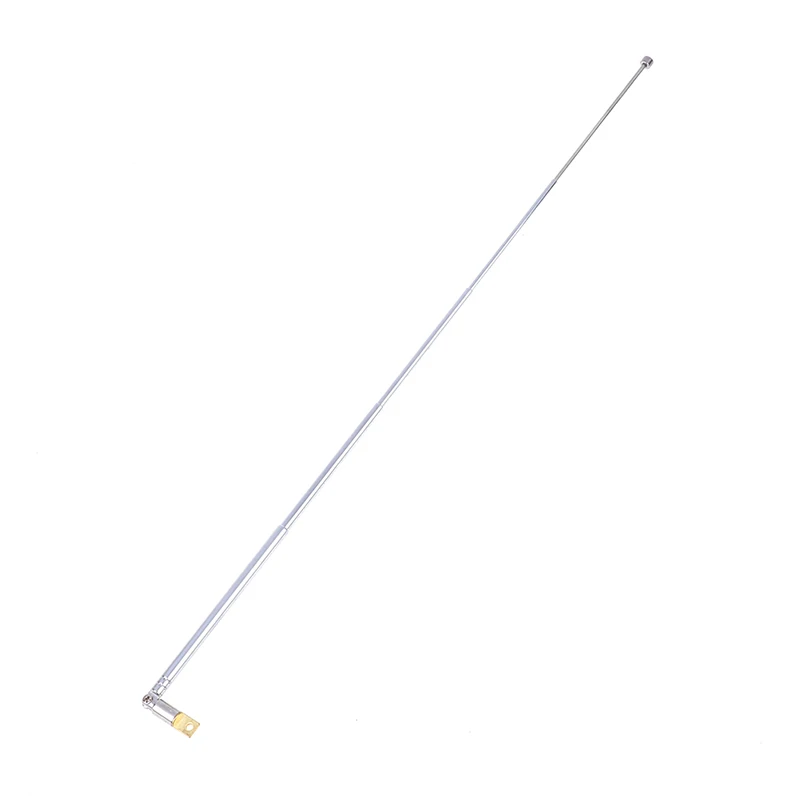 

1Pc 37cm 5 Section Telescopic Stainless Steel AM FM Radio Universal Antenna