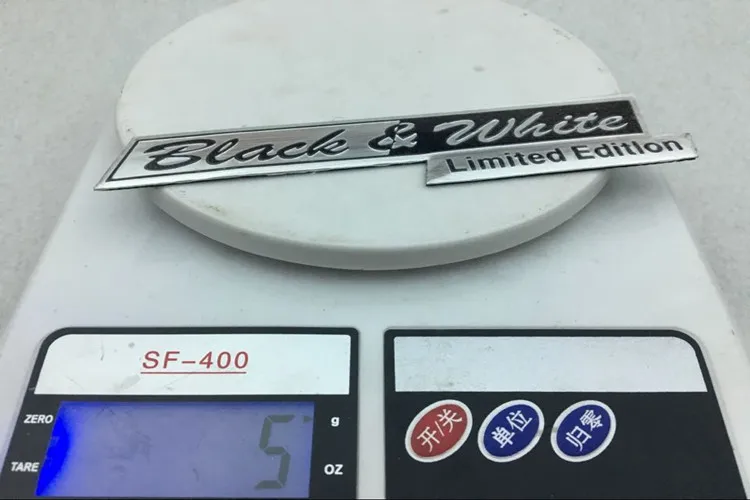 10X 3D Автомобильная алюминиевая черно белая Ограниченная серия эмблема значок