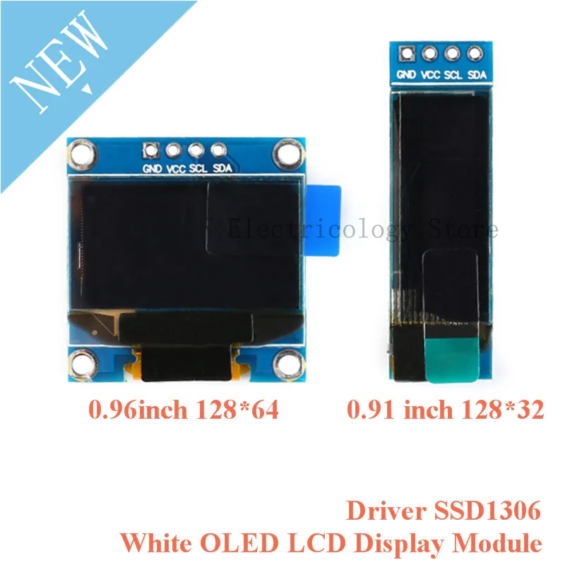 ЖК дисплей с органическим светодиодом 0 91 дюйма 96 128*32 128*64 SSD1306 I2C IIC 128x32 128x64 экран