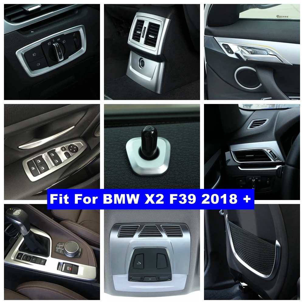 

Reading Lamps Control Air AC Door Bowl Lift Button Gear Box Panel Cover Trim For BMW X2 F39 2018 - 2021 Matte Interior Refit Kit