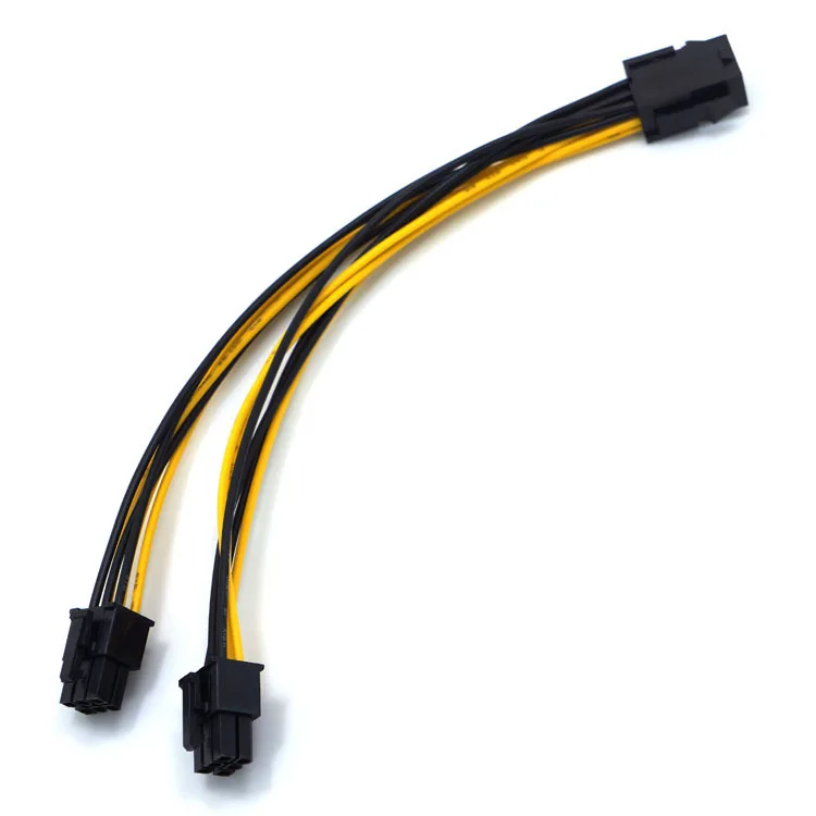

wholesale 6Pin Female To Dual 6Pin Male PCI-E Power Adapte 6pin to 2X6pin Motherboard Power Supply Cable Y - Splitter Adapter