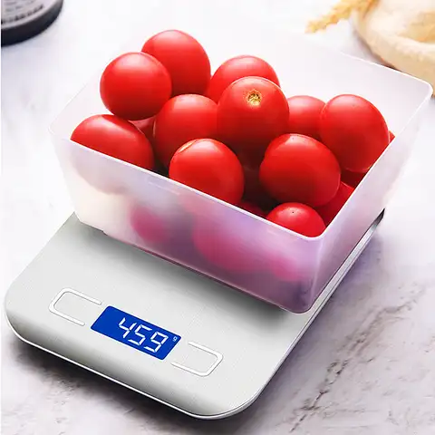 Электронные кухонные весы, 10 кг, бытовые весы из нержавеющей стали, 1 г, с ЖК-дисплеем