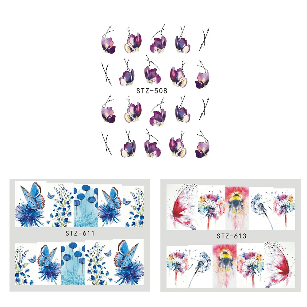 1 Лист наклейки для дизайна ногтей украшения Горячая бабочка дизайн светящийся