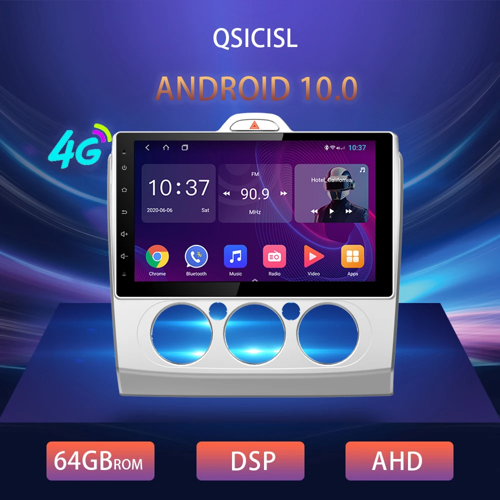 

4G Android 10 автомобильное радио DVD GPS для Ford Focus EXI MT 2 3 Mk2 2004 2005 2006 2007-2011автомобильный мультимедийный 4G модем 4G LTE DSP