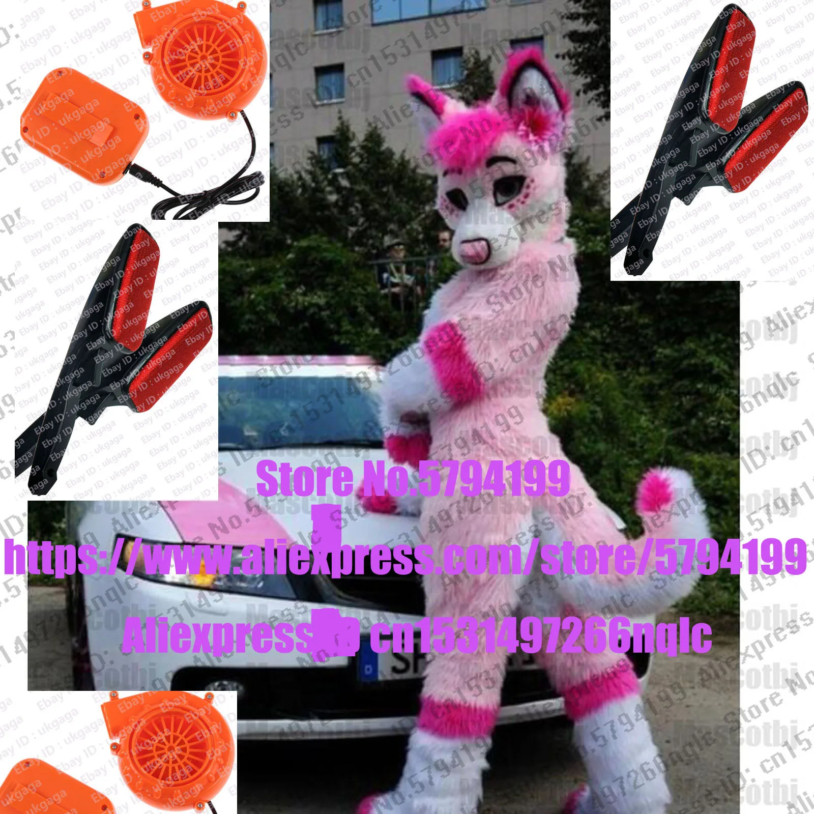 FURRIESPINK розовый хаски собака волк пушистый костюм для косплея животное вечеринки