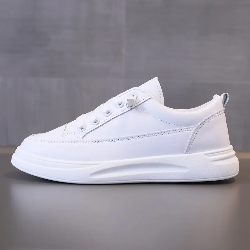 

2021 Low Platform Sneakers Women Shoes Female Pu Leather Walking Sneakers Loafers White Flat Slip on Vulcanize Casual Shoes