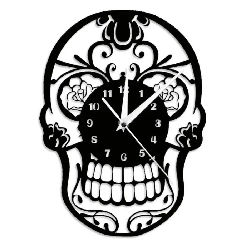 Креативные настенные 3d-часы с человеческим скелетом Череп современный дизайн