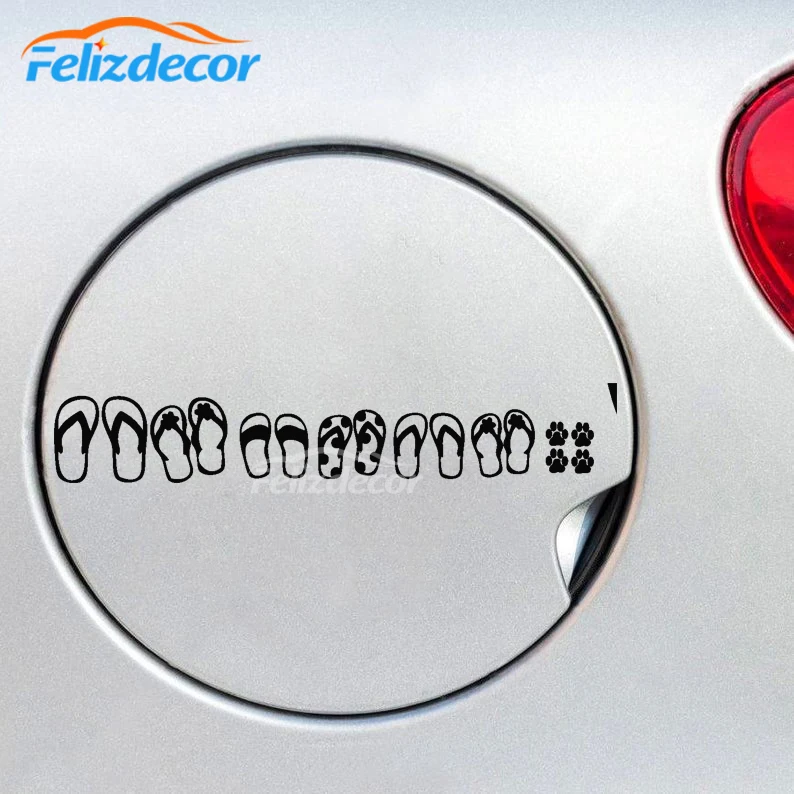 5x31 см пляжные сандалии семейная наклейка бампера автомобиля Декор