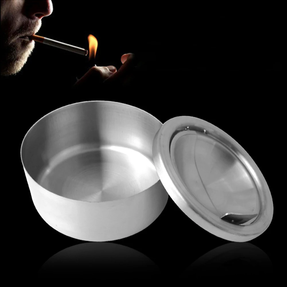 Металлический ветрозащитный держатель сигарет для отеля Вращающаяся крышка