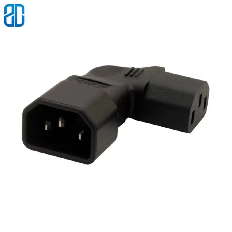 C14 C13 IEC 320 для правый угол AC адаптер волоконно оптический переменного тока 3