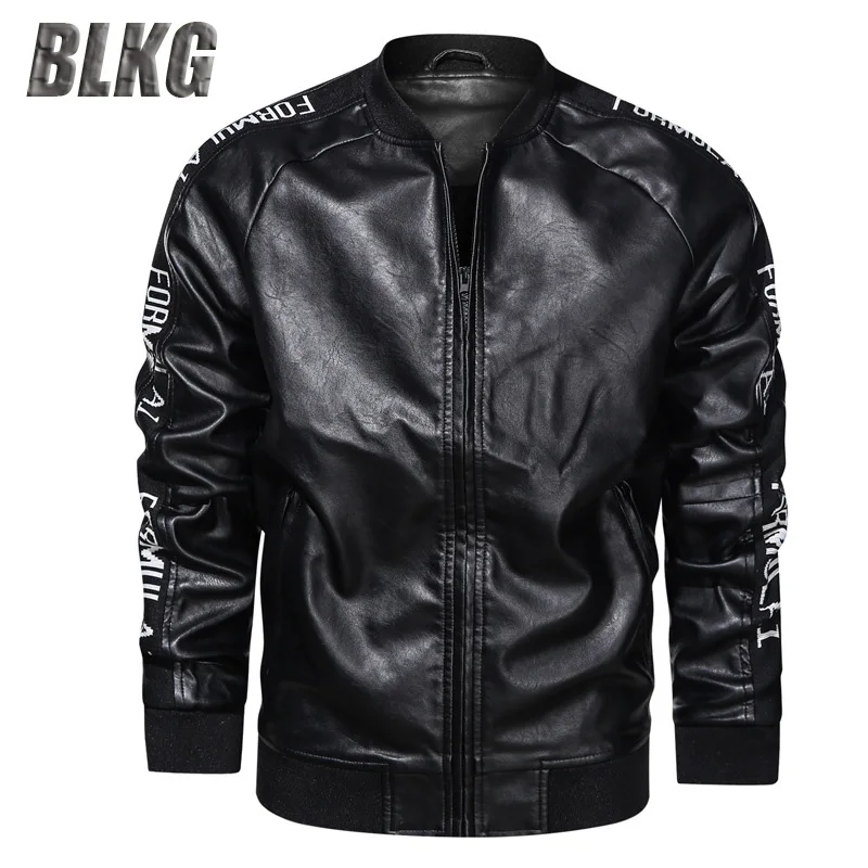 Оптовая продажа 2020 Новая Осенняя кожаная куртка Мужская модная бейсбольная с