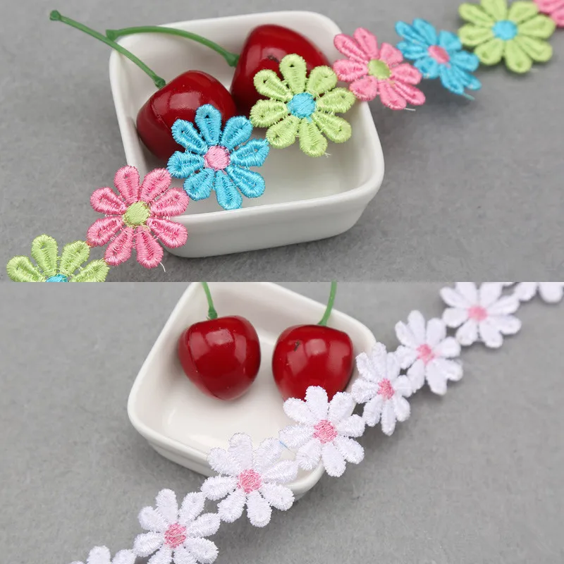 2 м цветная бабочка цветок вышитая кружевная отделка ткань жаккардовая