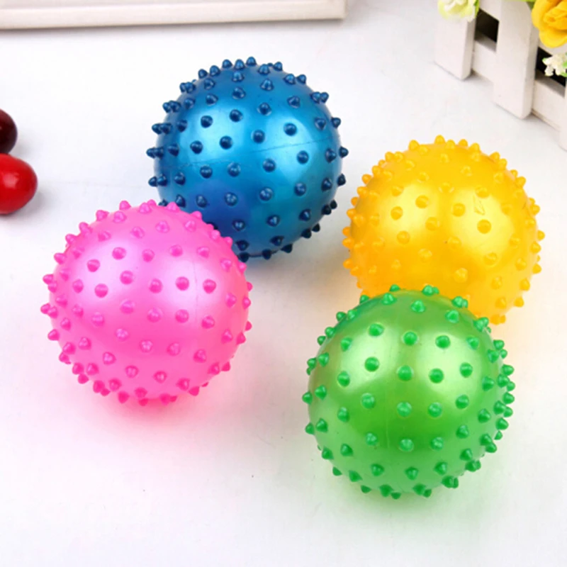 

16/18/22cm Baby Soft Squeeze Bouncing Fidget Development Sensory Educational Toy Inflatable Rubber Ball for Children Infant Gift