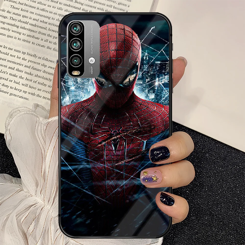 

Heros Spider Phone Tempered Glass Case Cover For Xiaomi Redmi note k 7 8 9 10 30 40 A C T S Pro Silicone Coque Back Prime Trend