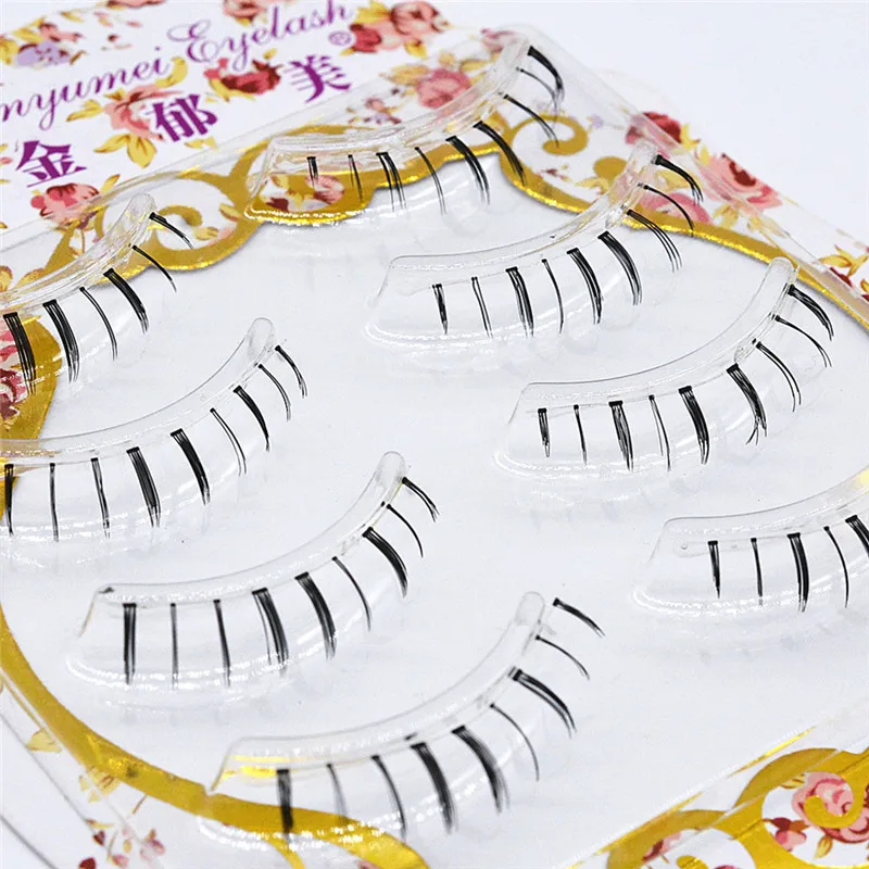 4 пары натуральных ресниц для макияжа накладные ресницы ручной работы 3D