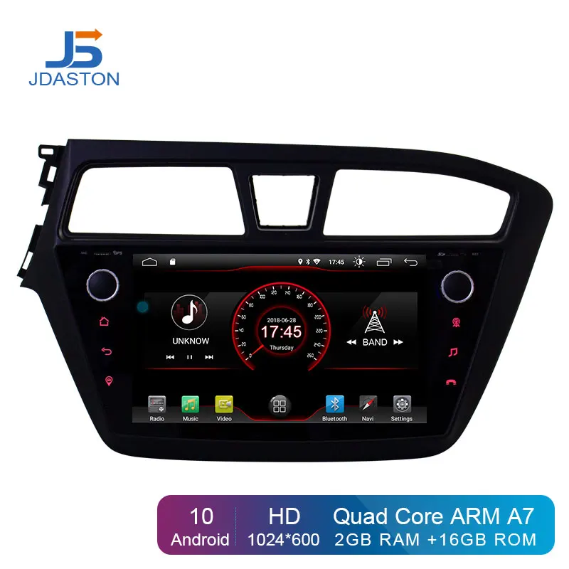 JDASTON " Android 10,0 автомобильный мультимедийный плеер для HYUNDAI i20 gps навигация 2 Din автомагнитола аудио рулевое колесо wifi RDS карта