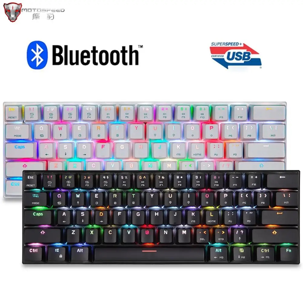 Клавиатура Motospeed CK62 Беспроводная Механическая игровая с RGB-подсветкой |