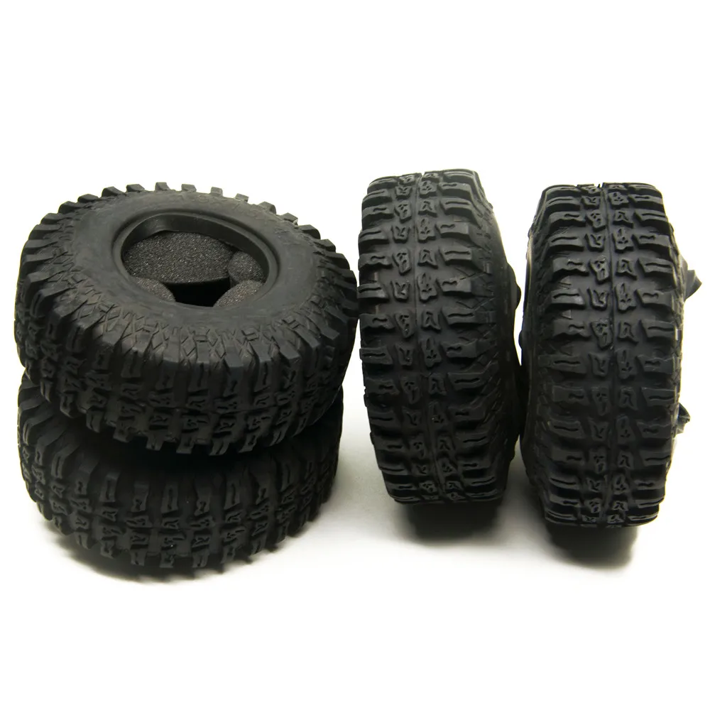 

AXSPEED 4Pcs RC 1:10 Rock Crawler Rubber Wheels Tire 1.9 Inch Wheel OD Tire 114mm Wheel Tyre For Axial SCX10 CC01 RC Wheel Rims