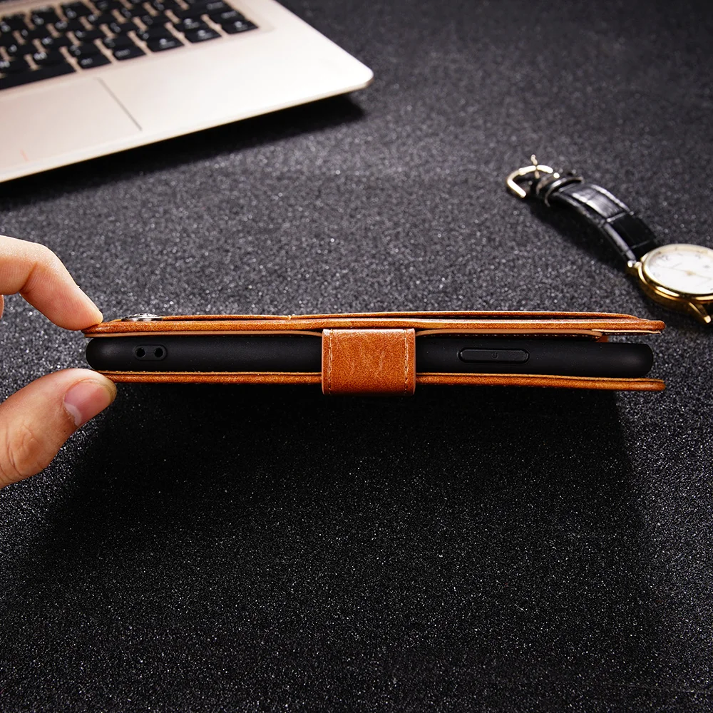 Flip Case Leather Cover For OPPO F1S F3 F5 F7 F9 F11 Pro RENO Z 2 Realme 2 3 5 Pro wallet card Slots magnetic Cover Luxury Style